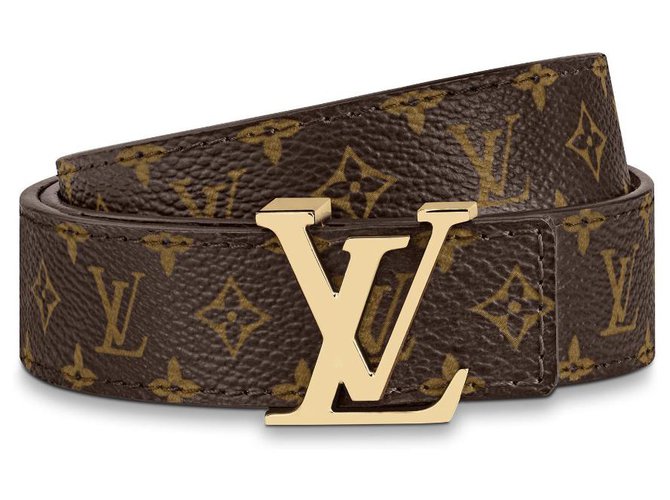 Louis Vuitton  LV Initiales 30mm Reversible Belt  Monogram  Black  Gold   All The Dresses
