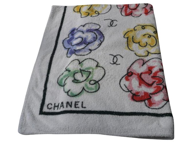 CHANEL Camélias Beach towel Rare Model Multiple colors Cotton  ref.190515