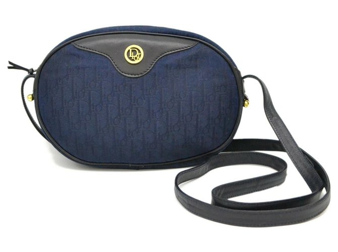 Dior Trotter Shoulder Bag Blue Synthetic  ref.190550