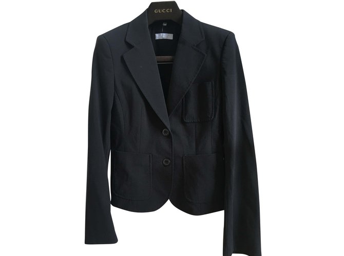 2 Cady blazer button (Strenesse Blue) Black Polyester  ref.190697