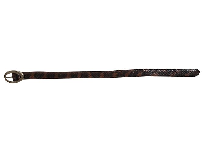 Autre Marque Ceinture Reptil's House en Python Marron