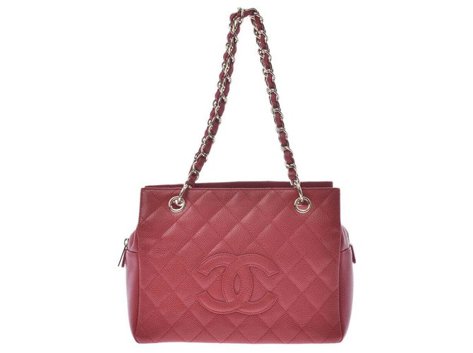 Chanel Petite Timeless Red Leather ref.190786 - Joli Closet