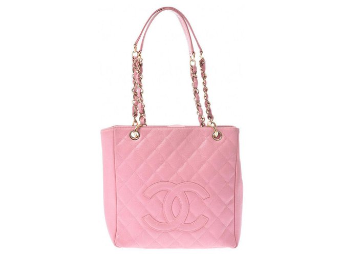 Chanel Petite Shopping Tote Pink Leather ref.190803 - Joli Closet