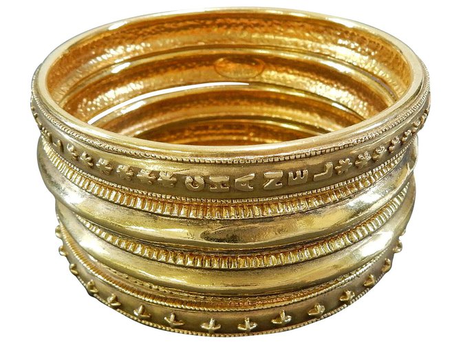 Chanel Vintage Vierfach Armband Golden Vergoldet  ref.190912