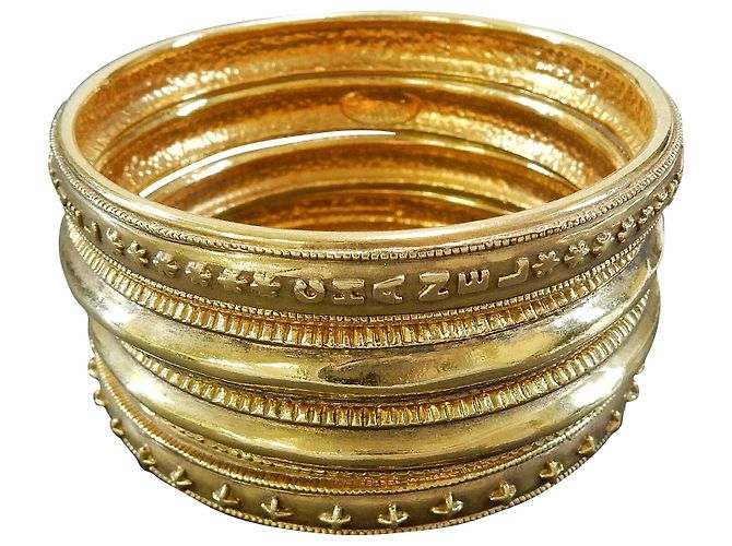 Bracciale quadruplo vintage Chanel D'oro