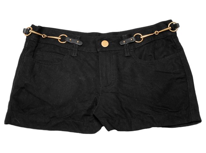 Gucci Horsebit Shorts Schwarz Baumwolle 36 FR