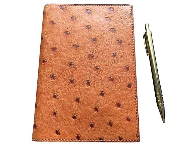 Hermès agenda cover Cognac