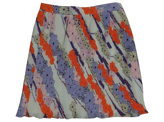 Carven Faltenrock mit Blumenmuster Mehrfarben
