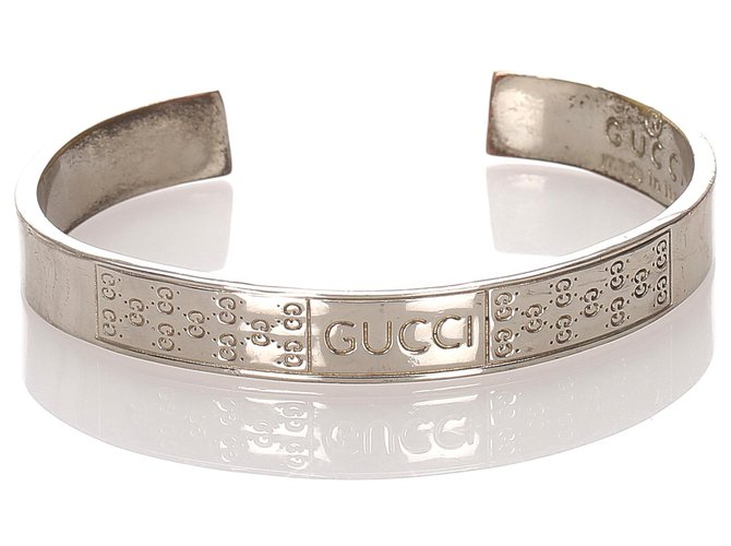 Gucci Silver Guccissima Bangle Silvery Metal  ref.190994