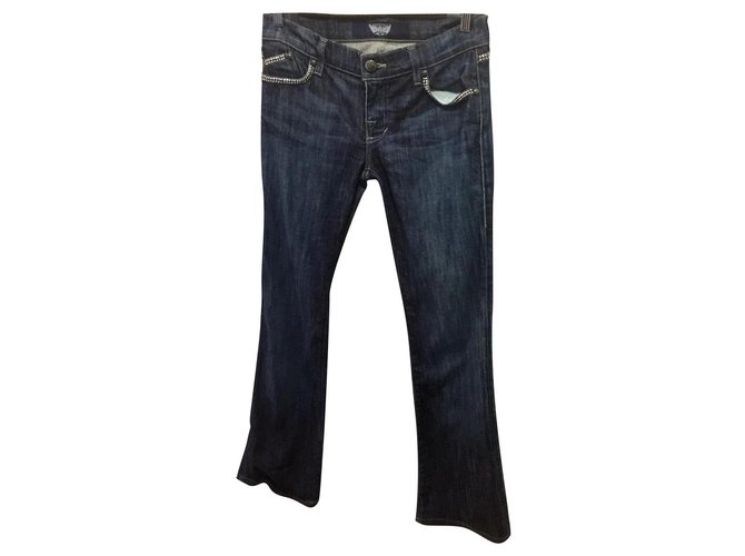 Victoria Beckham Rock & Republic bootleg jeans Blue Cotton Elastane Denim  ref.191051