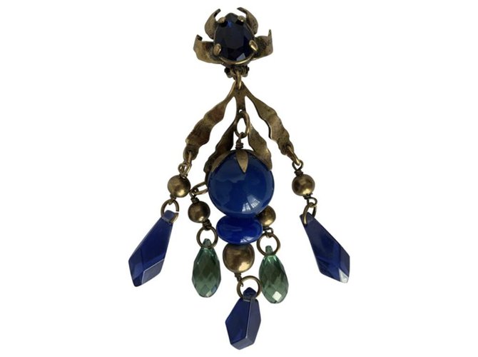 Gucci Mono earring Dark blue Metal  ref.191135