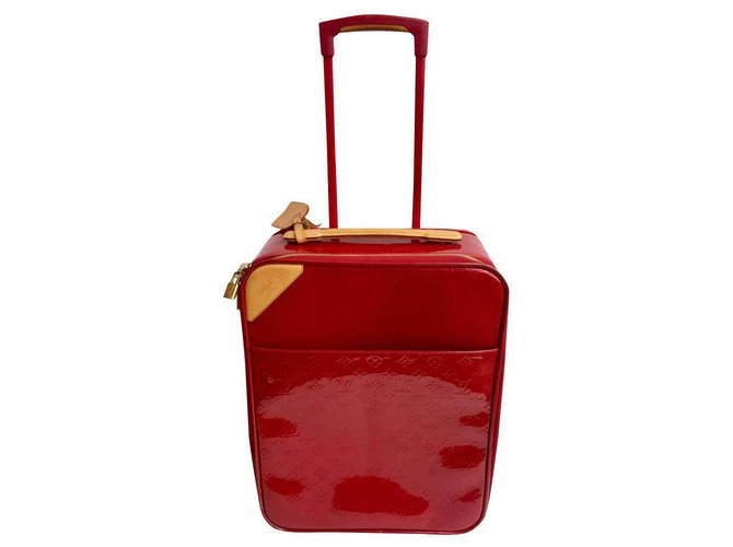 Pegase Louis Vuitton Trolley Pégase 48H red patent leather  ref.191140