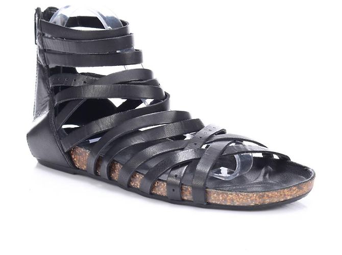 Sandali Vagabond in pelle nera Nero