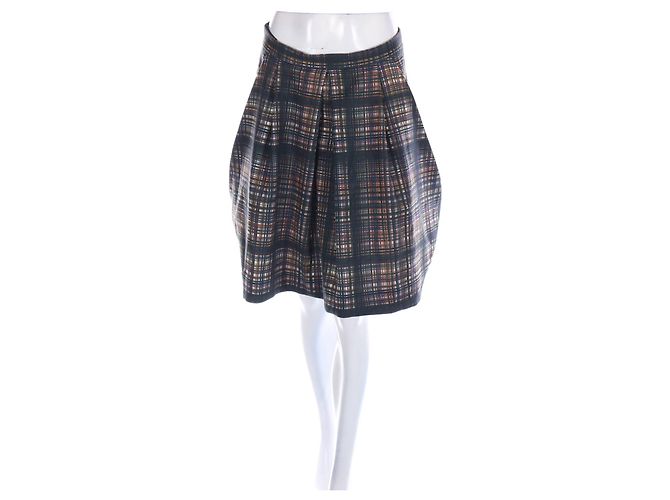 Cos Skirt Multicolour Polyester Elastane Size 38 Multiple colors