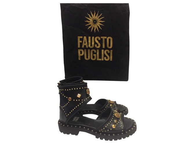 Fausto Puglisi sandali Negro Cuero  ref.191305