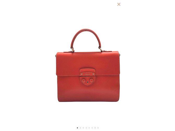 sac à main PRADA cartable Orange