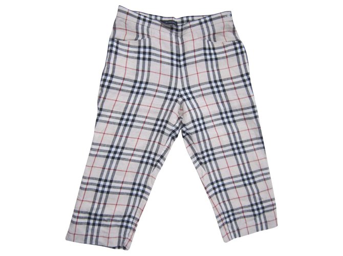 Burberry Pants, leggings Beige Linen  - Joli Closet