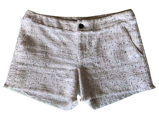 Shorts Liu.Jo de tweed e miçangas branco