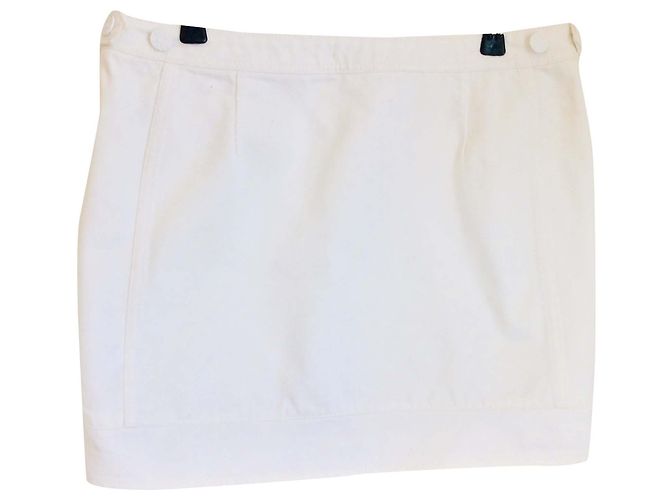Mini falda vaquera blanca Acne Blanco