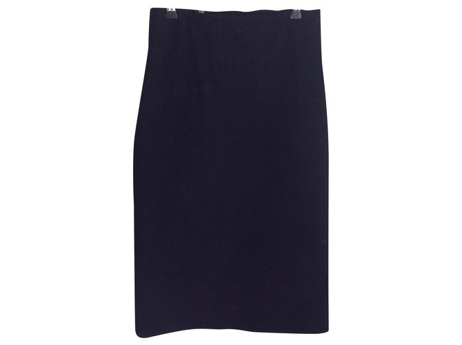 Acne Black pencil skirt Cotton Elastane  ref.191510