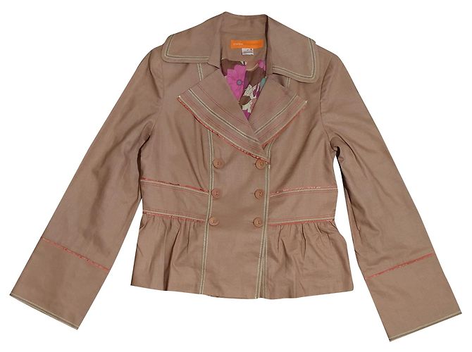 Autre Marque Blazer Cynthia Steffe Rosa Algodón Lino XL