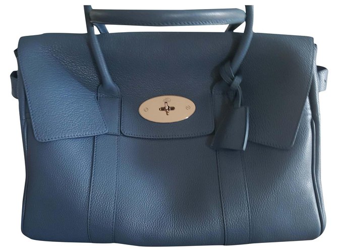 Mulberry Bayswater Blue Leather  ref.191537