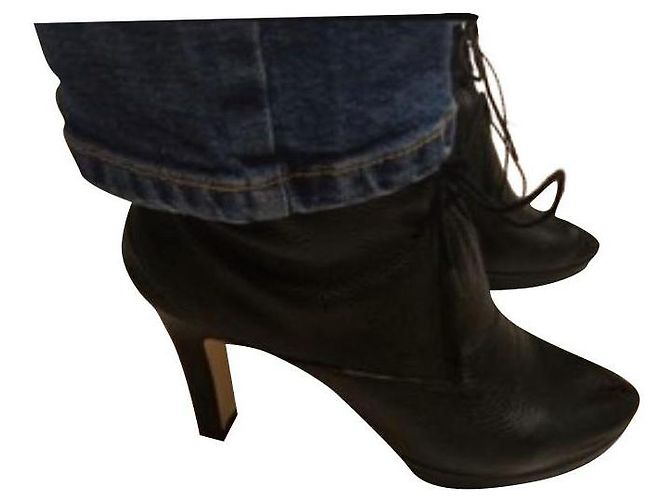 Botines de piel negros Repetto