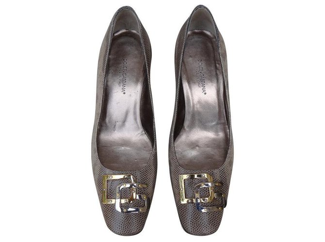 Dolce & Gabbana Heels Beige Leather  ref.191562