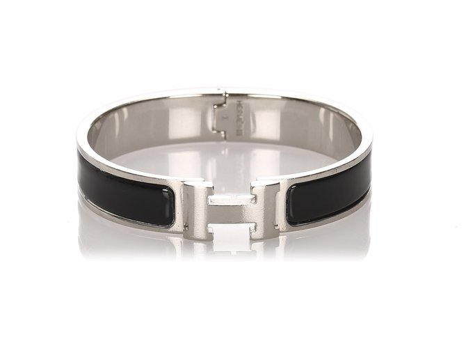 hermes silver h bracelet