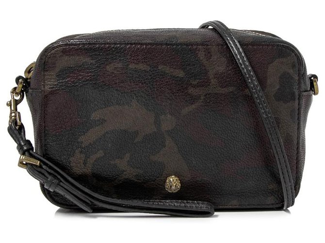 Mulberry Brown Camouflage Leather Crossbody Bag Multiple colors Dark brown Goatskin  ref.191618