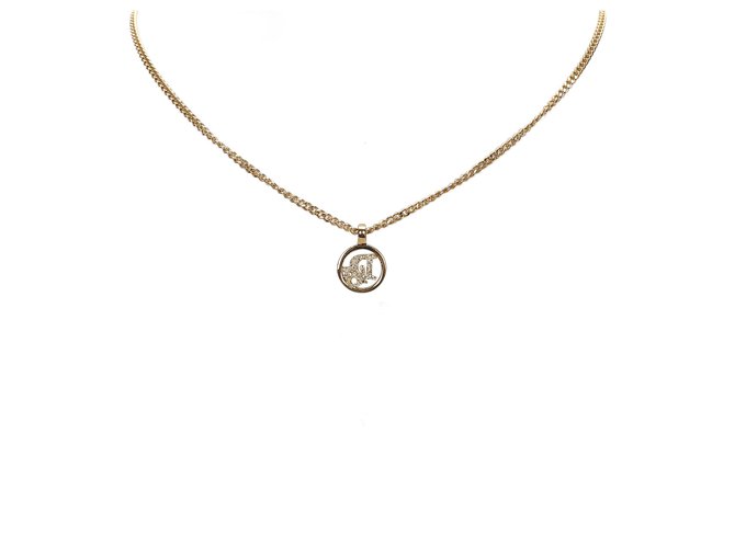 Dior Gold Pendant Necklace Golden Metal  ref.191681