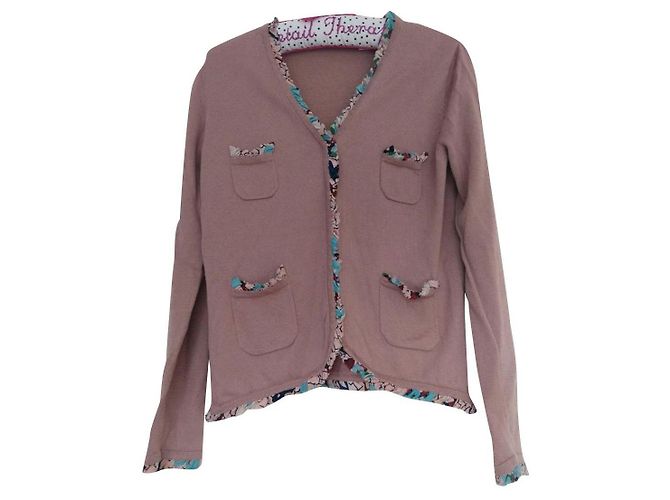 Cacharel Strickjacke Rosa Merinowolle Pink