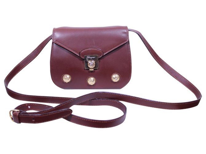 Salvatore Ferragamo shoulder bag Brown Leather  ref.191772