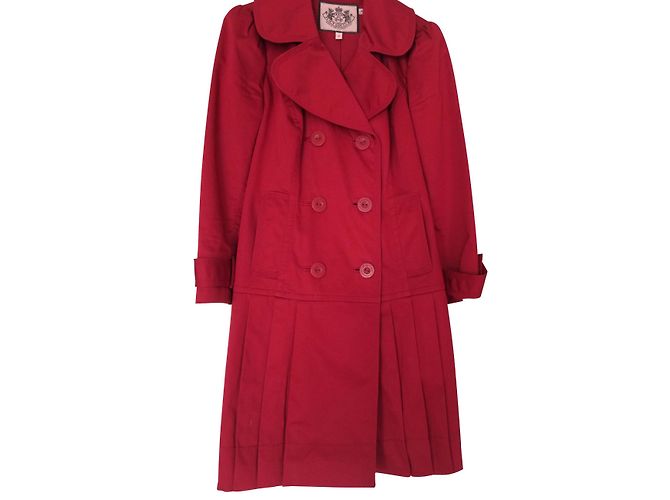 Abrigo de algodón rojo Juicy Couture Roja