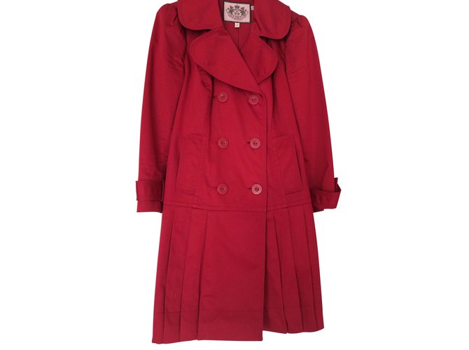 Juicy Couture Coats, Outerwear Red Cotton  ref.191794