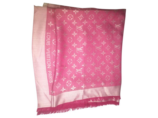 Louis Vuitton Scarves Pink Wool  ref.191845