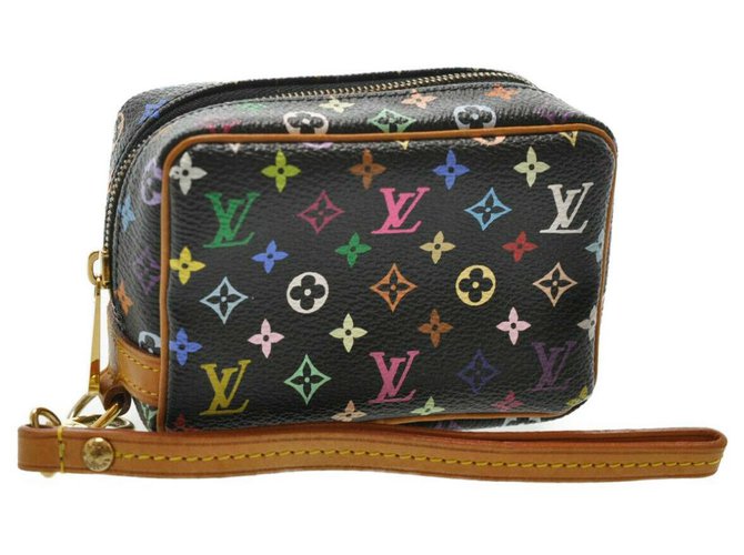 Wapity cloth clutch bag Louis Vuitton Black in Cloth - 17232455