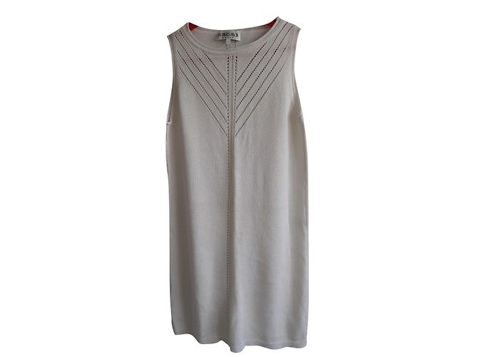 Georges Rech Strickkleid Farbe Eggshell Viscose Aus weiß