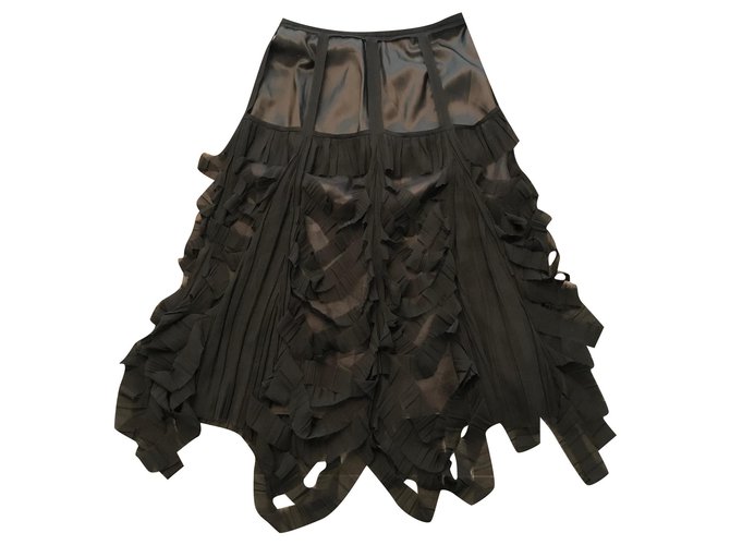 Maison Martin Margiela Skirts Black Silk Polyester Viscose  ref.191915