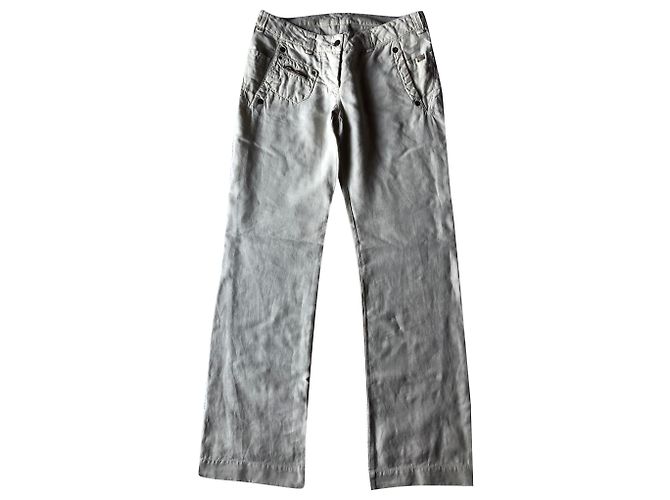 Weber Leinenhose Creme Roh