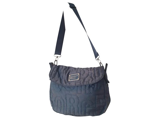 Bolso bandolera Marc Jacobs de lona acolchada azul marino