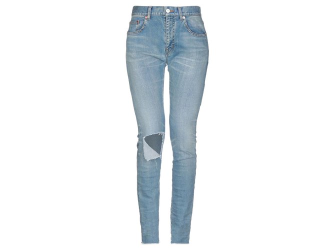 Balenciaga jeans desgastados azules Algodón  ref.192040