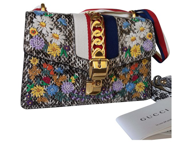 Gucci Sylvie Snakeskin Python Cuirs exotiques  ref.192090