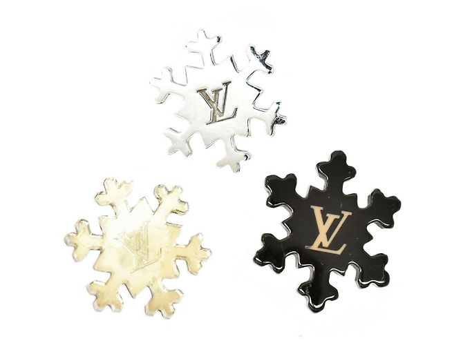 Broche de copo de nieve Louis Vuitton Negro