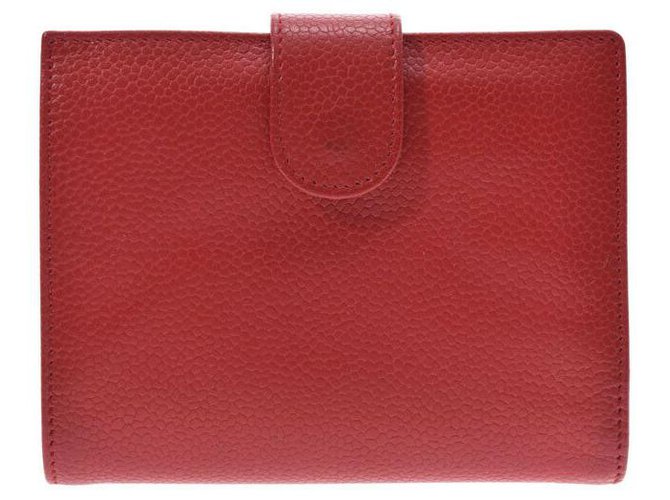 Chanel Schwert Brieftasche Rot Leder  ref.192180