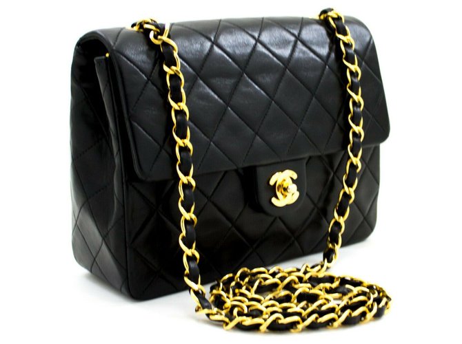 Timeless Chanel shoulder bag Black Leather  ref.192214