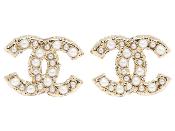 Chanel CC DIAMANTI E PERLE D'oro Metallo