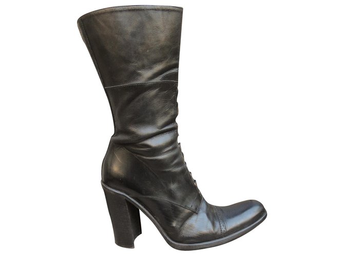 Free Lance p boots 36 Black Leather  ref.192277