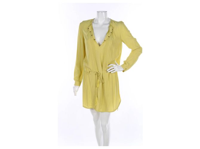 Abito giallo in seta e rayon Diane Von Furstenberg