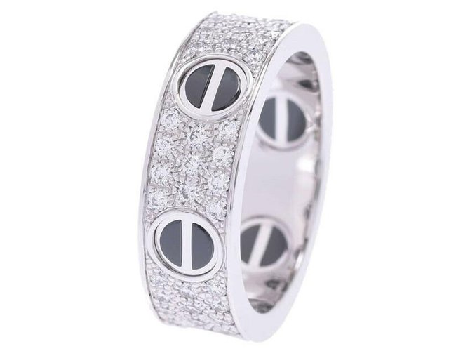Cartier love ring #52 Silvery White gold  ref.192295